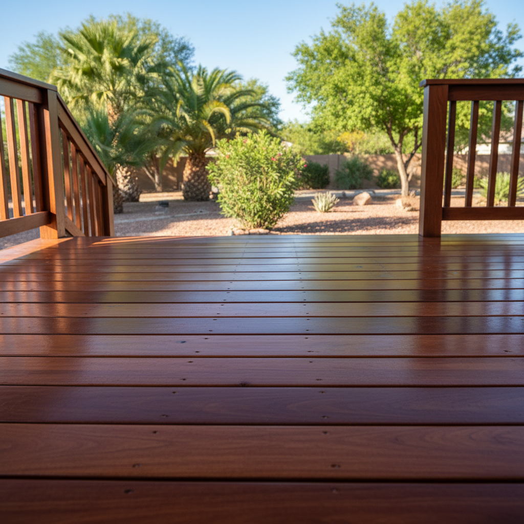Completed deck painting & staining work at a residential property in Phoenix, AZ