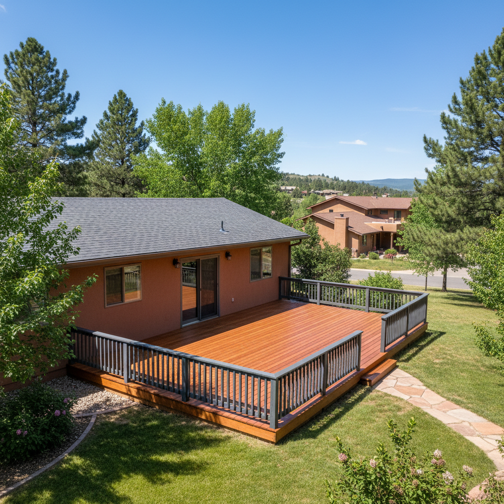 Completed deck painting & staining work at a residential property in Flagstaff, AZ