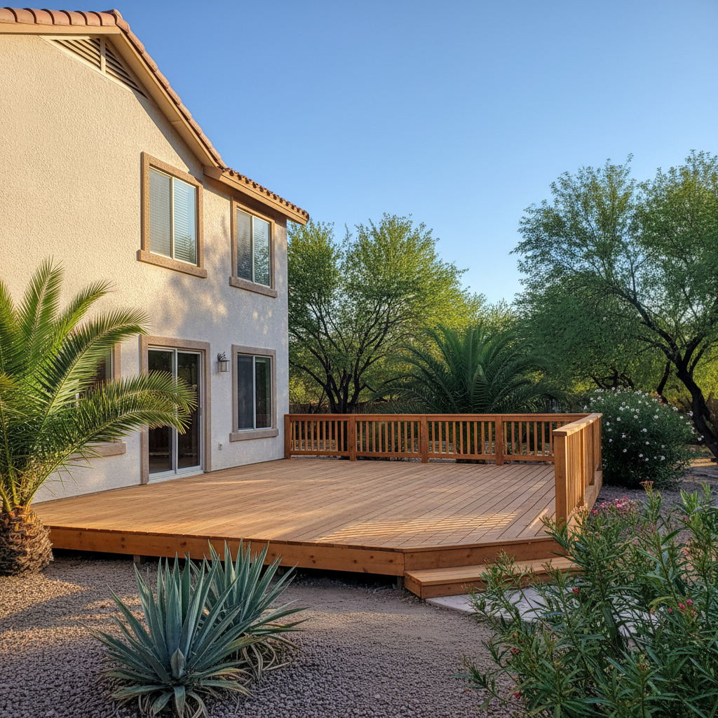 Completed deck repair work at a residential property in Phoenix, AZ