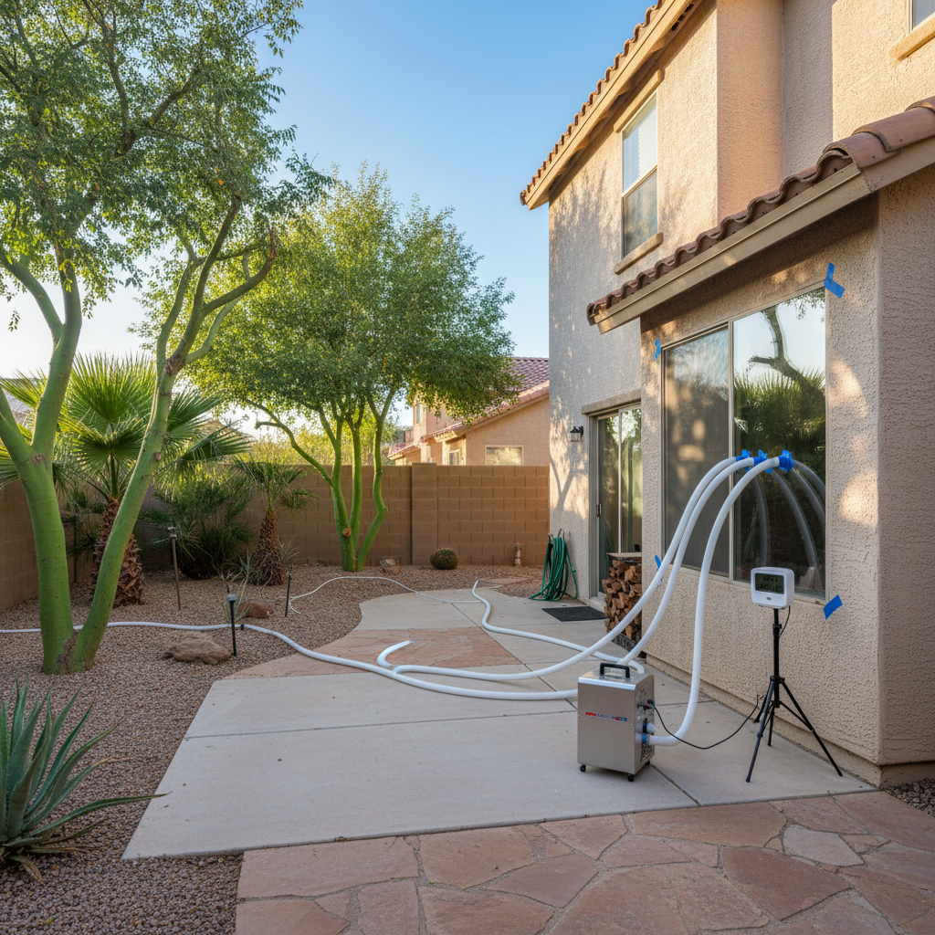 Completed odor removal treatment work at a residential property in Phoenix, AZ