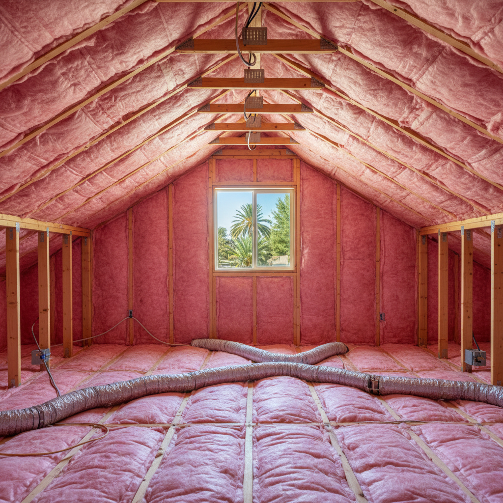 Completed batt insulation installation work at a residential property in Gilbert, AZ