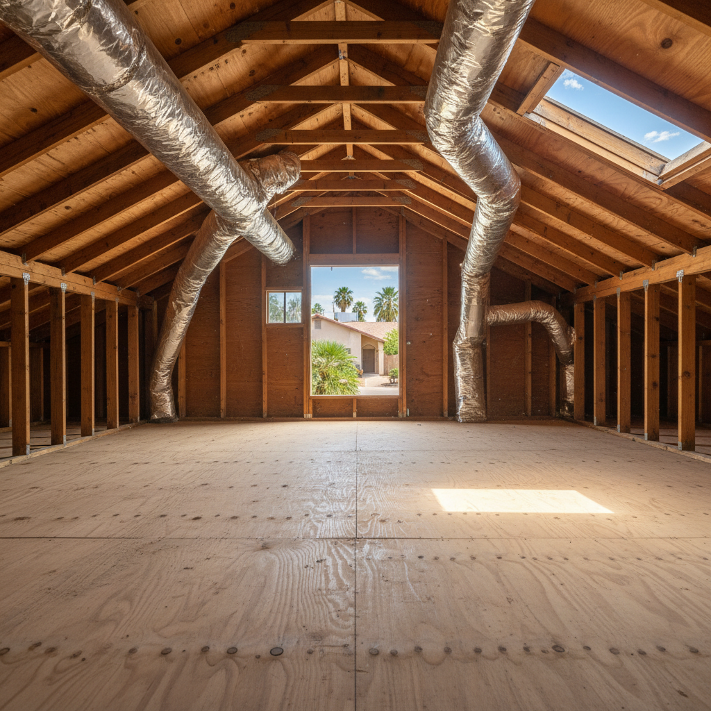 Completed insulation removal work at a residential property in Chandler, AZ