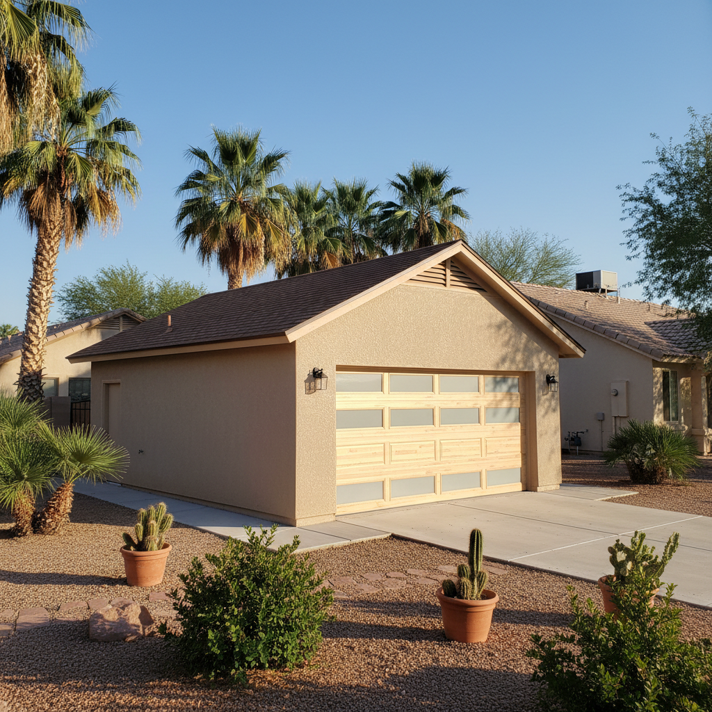 Completed garage design & building work at a residential property in Scottsdale, AZ