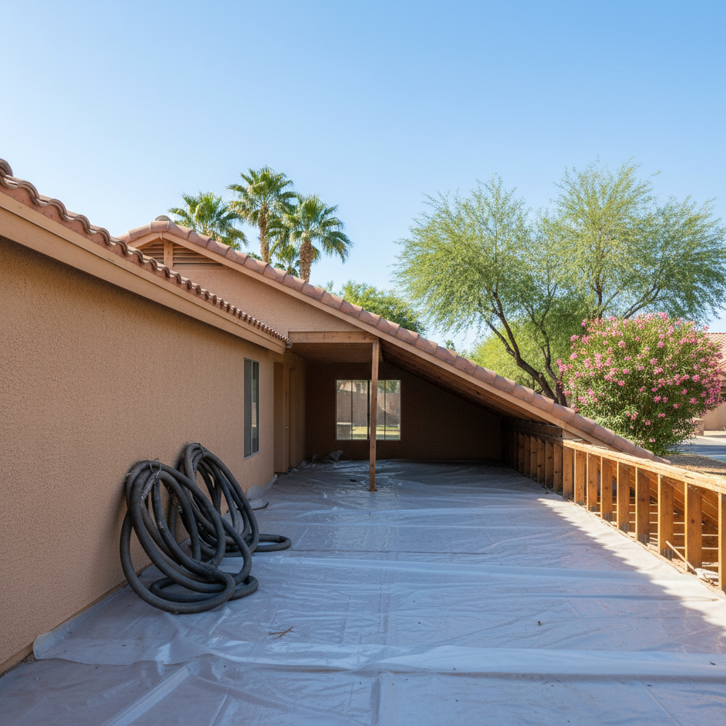 Completed insulation removal work at a residential property in Glendale, AZ