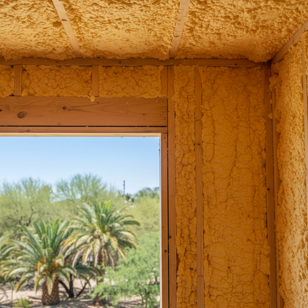 Completed closed cell spray foam work at a residential property in Gilbert, AZ