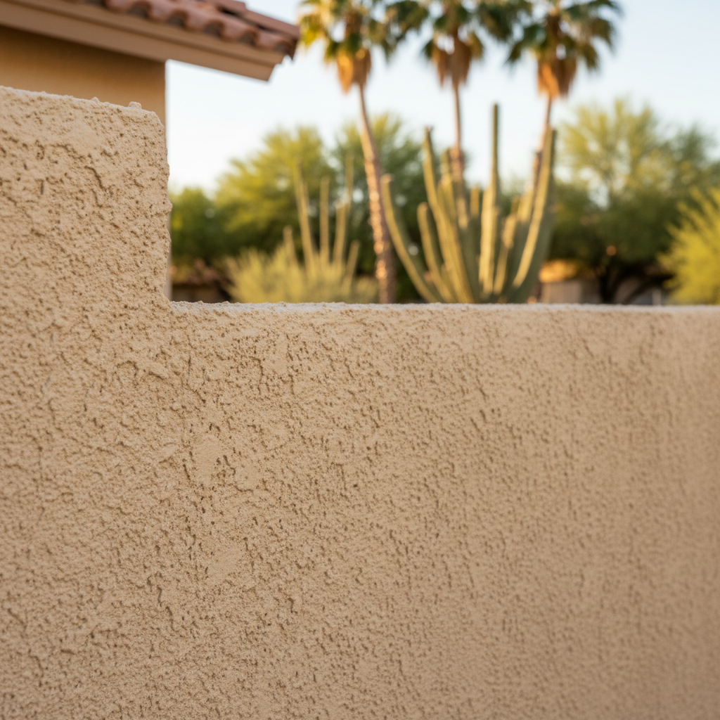 Completed stucco painting work at a residential property in Glendale, AZ