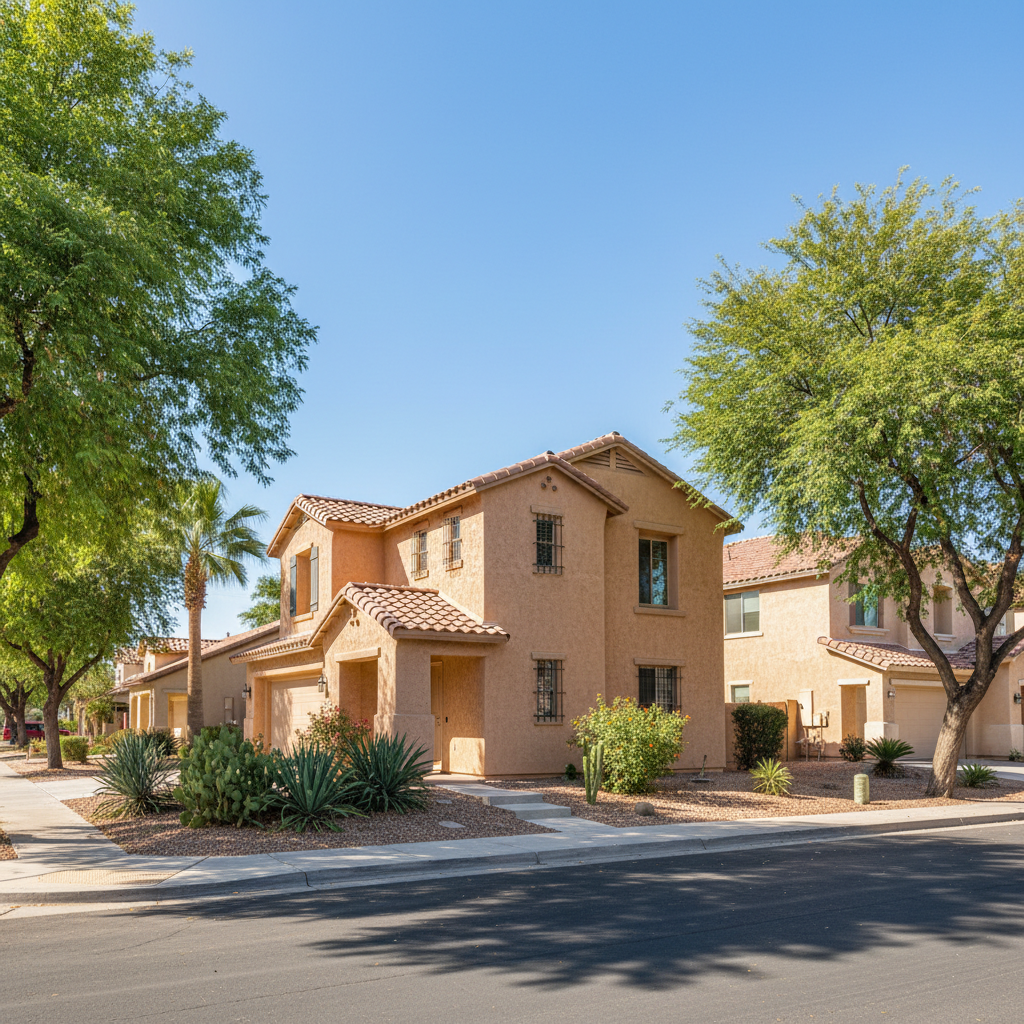 Completed commercial stucco work at a residential property in Glendale, AZ