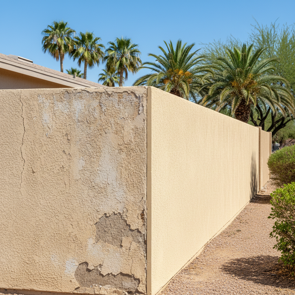 Completed commercial stucco work at a residential property in Mesa, AZ