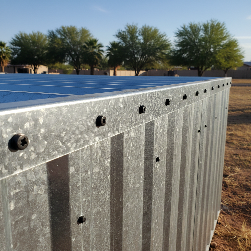 Completed metal building installation work at a residential property in Avondale, AZ