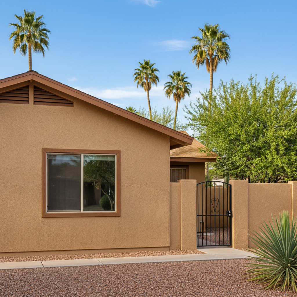 Completed stucco redashing work at a residential property in Scottsdale, AZ