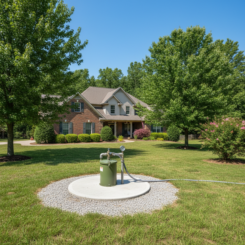 Completed well installation work at a residential property in Fayetteville, AR