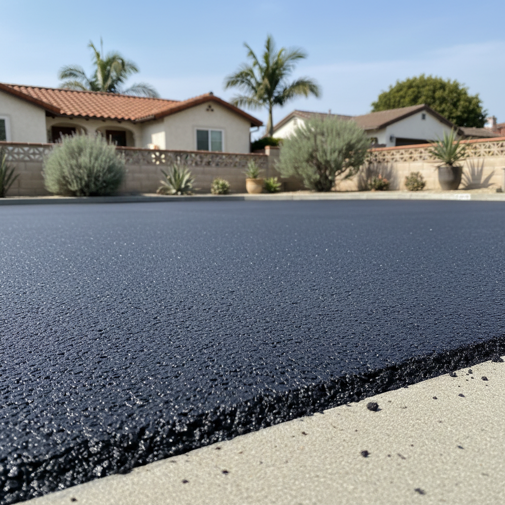 Completed commercial asphalt work at a residential property in Long Beach, CA