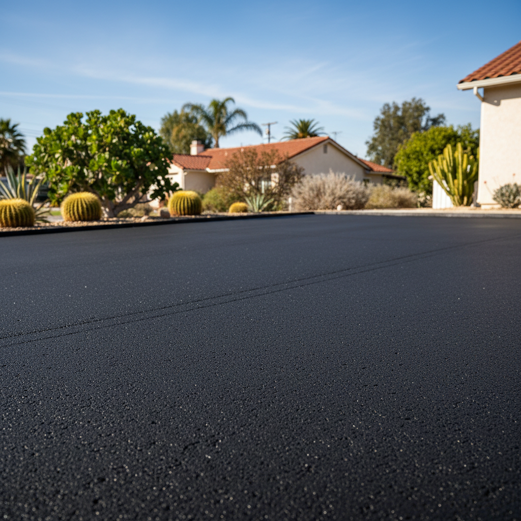 Completed commercial asphalt work at a residential property in Westminster, CA
