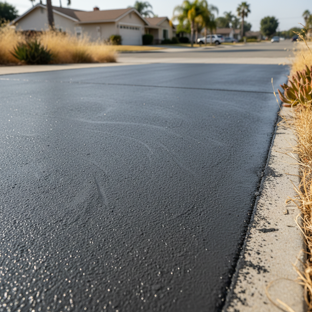 Completed slurry coating work at a residential property in Westminster, CA