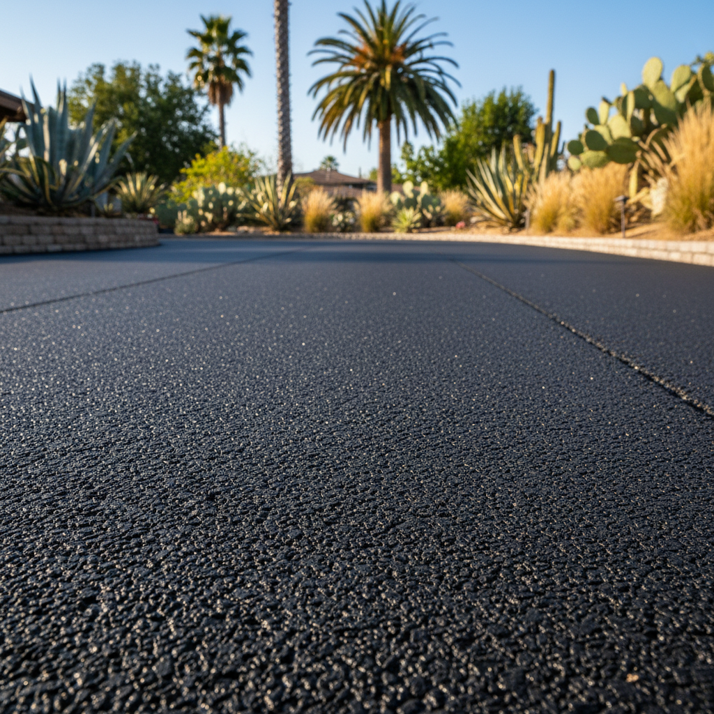 Completed driveway paving work at a residential property in Pasadena, CA