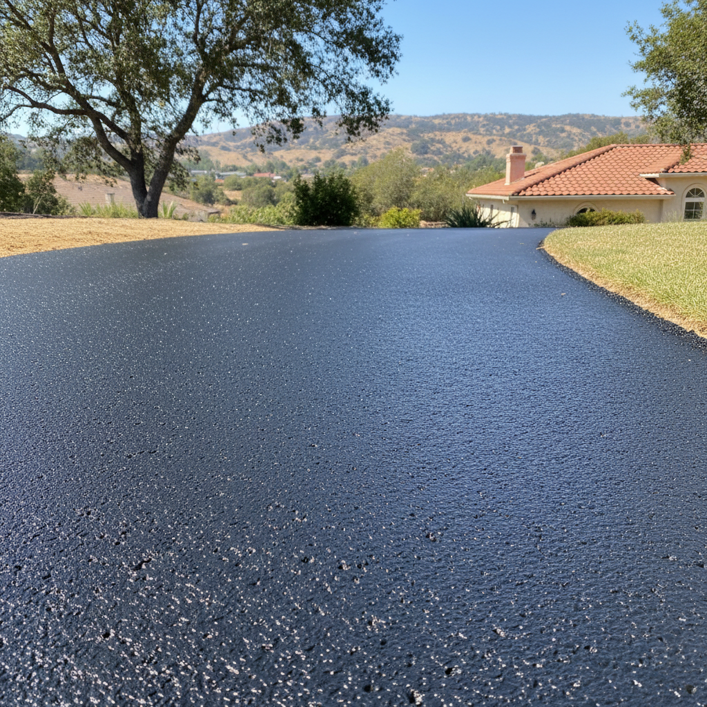 Completed residential asphalt work at a residential property in Pasadena, CA