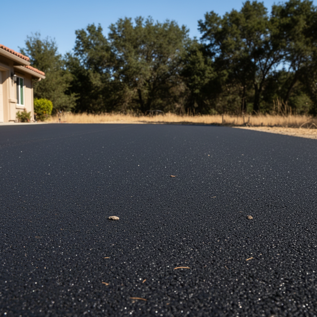 Completed residential asphalt work at a residential property in Chico, CA