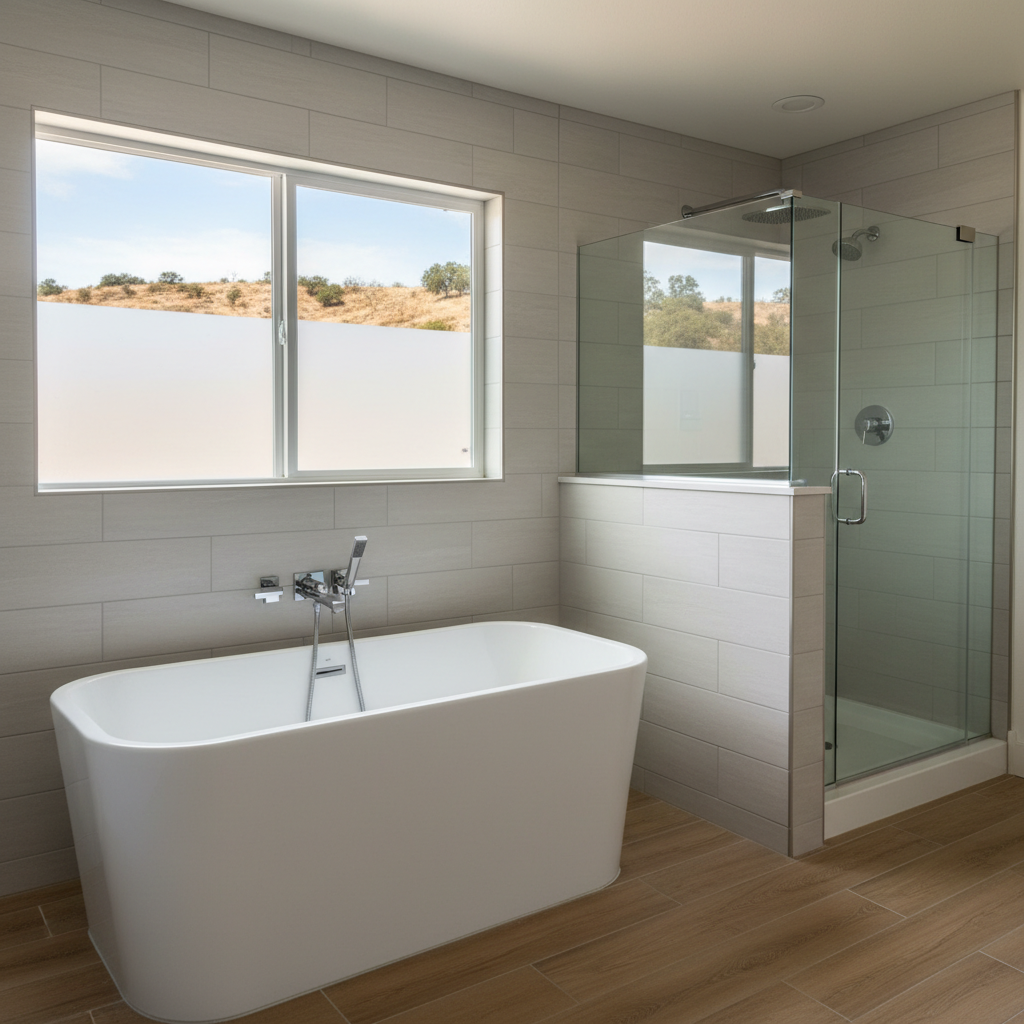 Completed bathtub replacement work at a residential property in Santa Clarita, CA