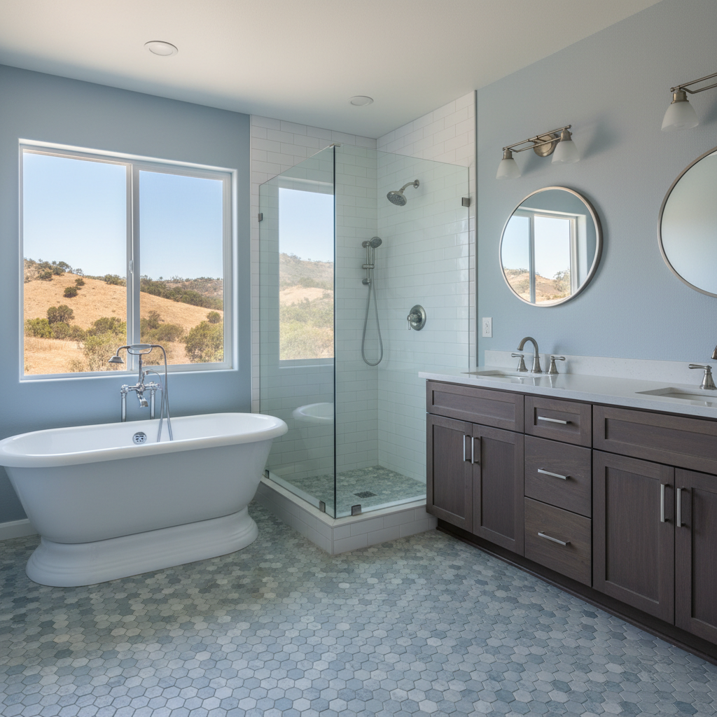 Completed plumbing work work at a residential property in Azusa, CA