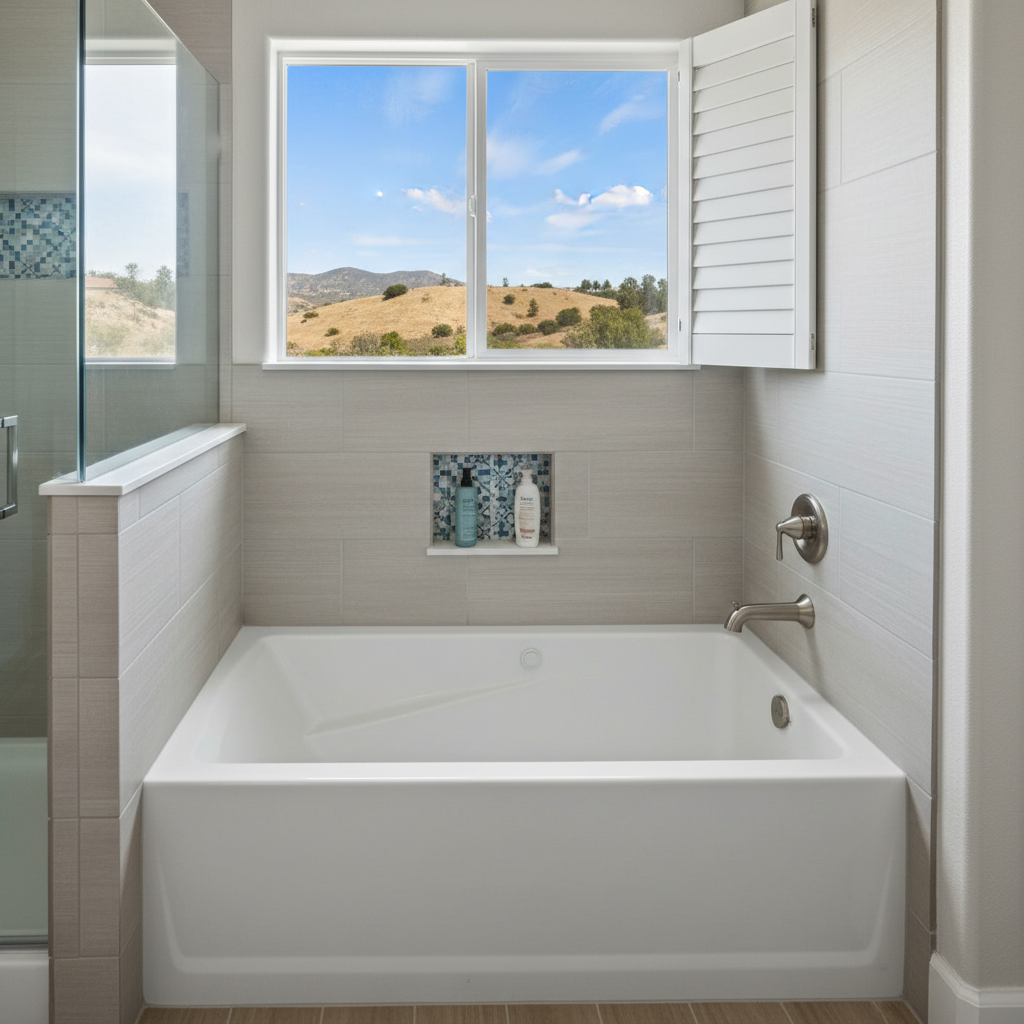 Completed bathtub replacement work at a residential property in Stevenson Ranch, CA