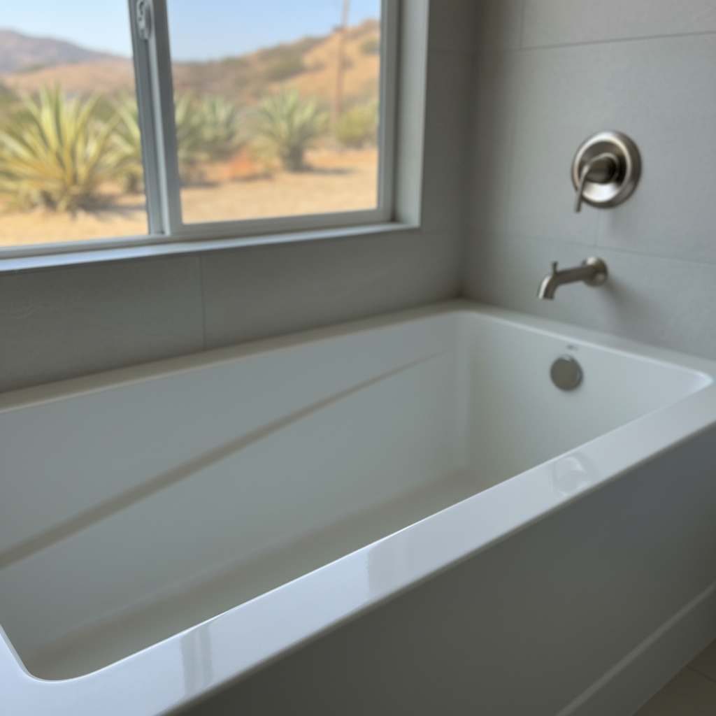 Completed bathtub replacement work at a residential property in Baldwin Park, CA