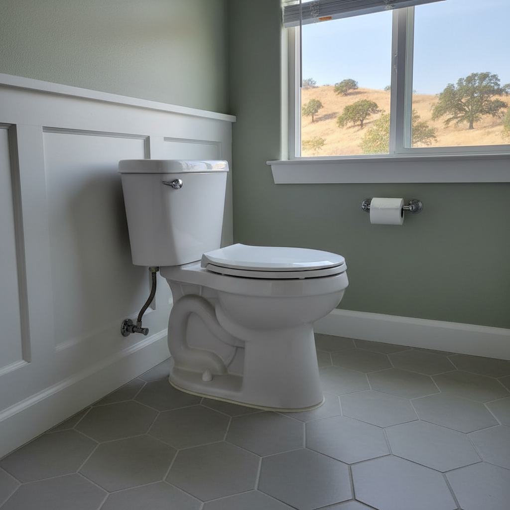 Completed toilet installation work at a residential property in Camarillo, CA