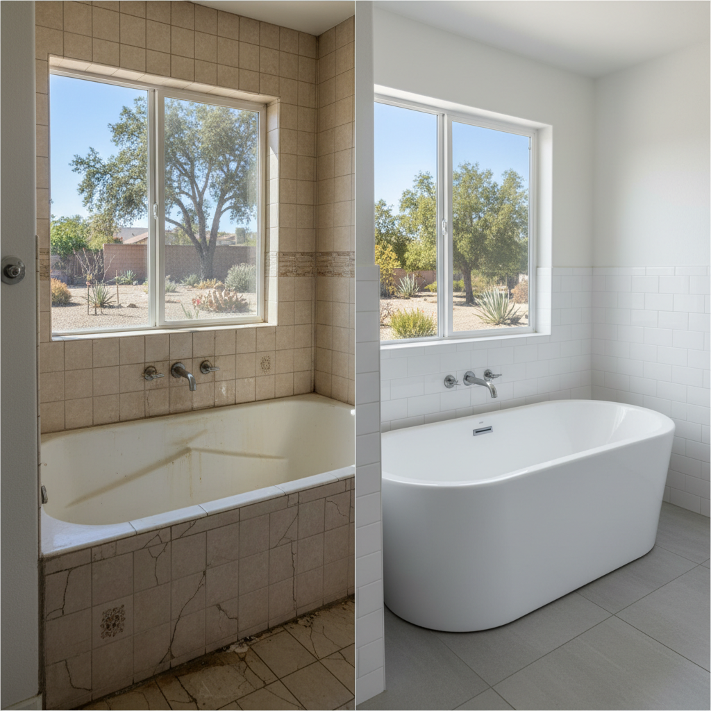 Completed bathtub replacement work at a residential property in Camarillo, CA