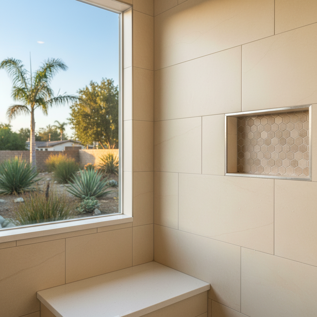 Completed bathroom expansion work at a residential property in Cerritos, CA