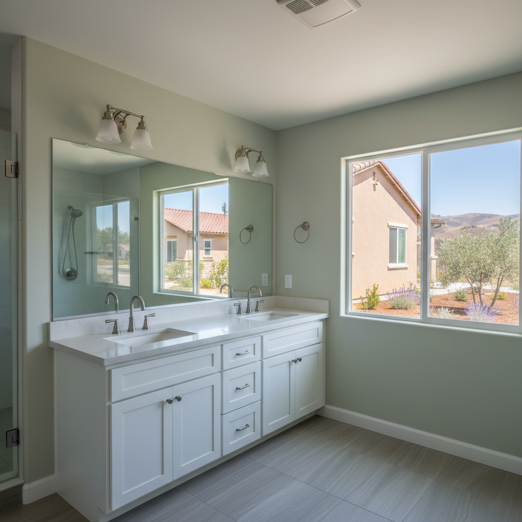 Completed vanity and sink installation work at a residential property in Camarillo, CA