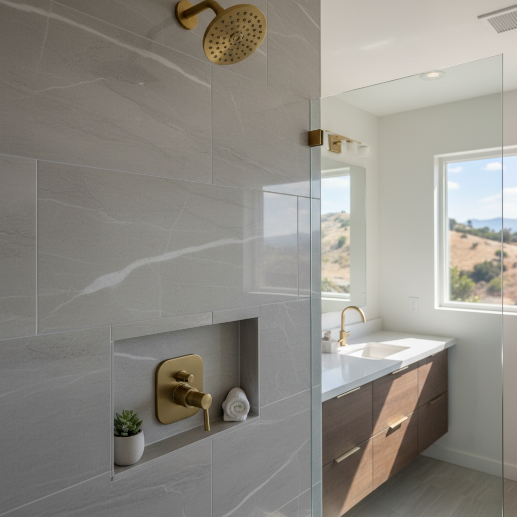Completed bathroom modernization work at a residential property in El Monte, CA