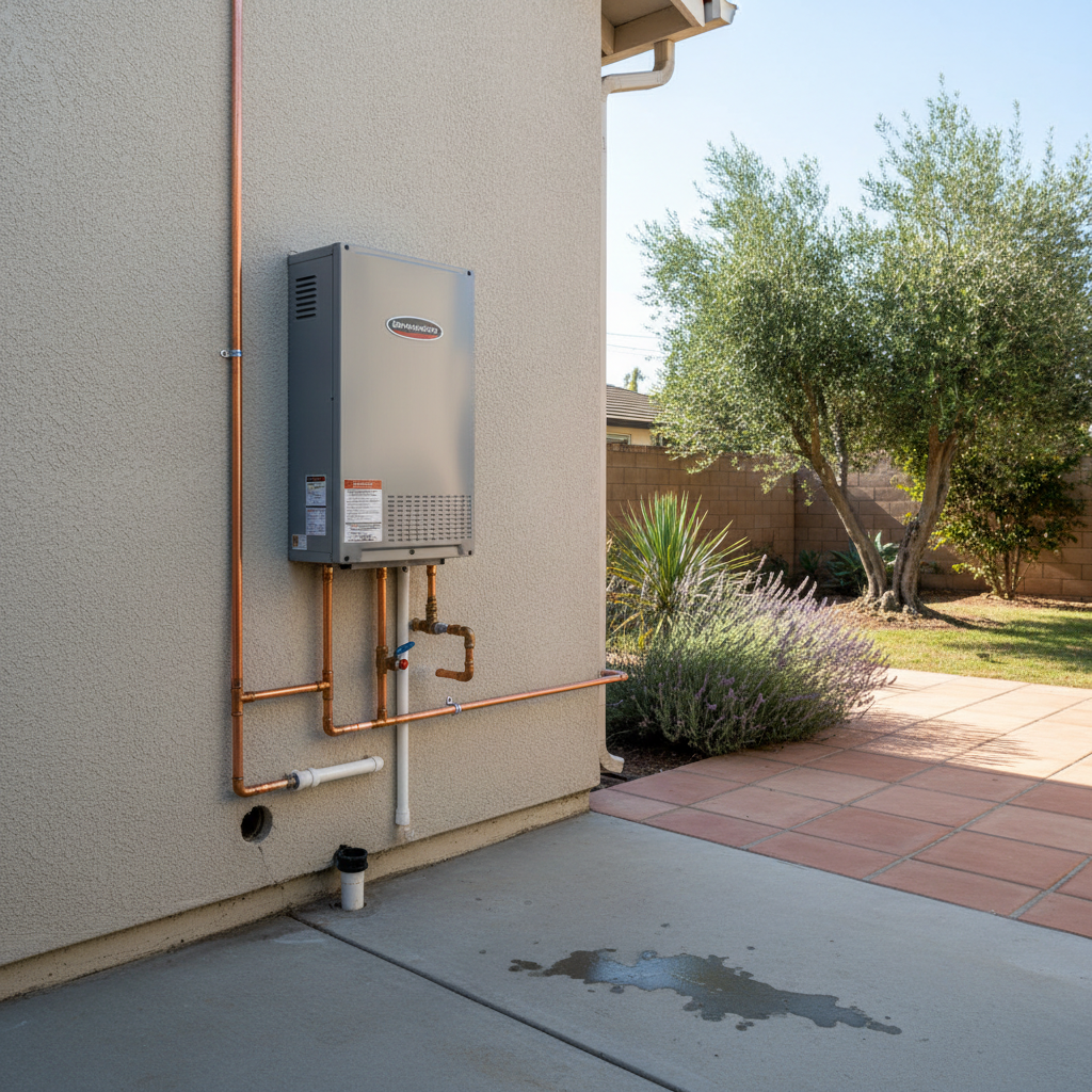 Completed plumbing work work at a residential property in Cerritos, CA