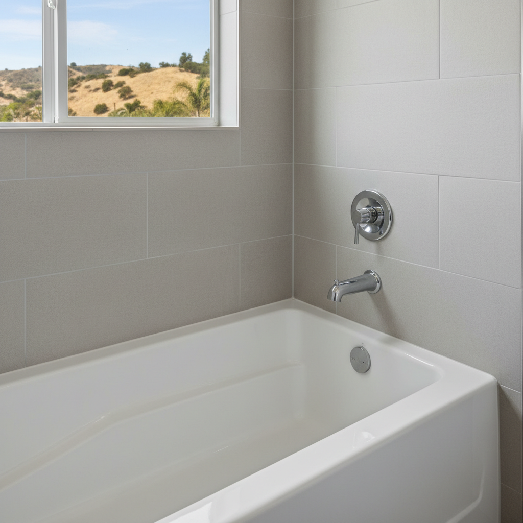 Completed bathtub replacement work at a residential property in Downey, CA