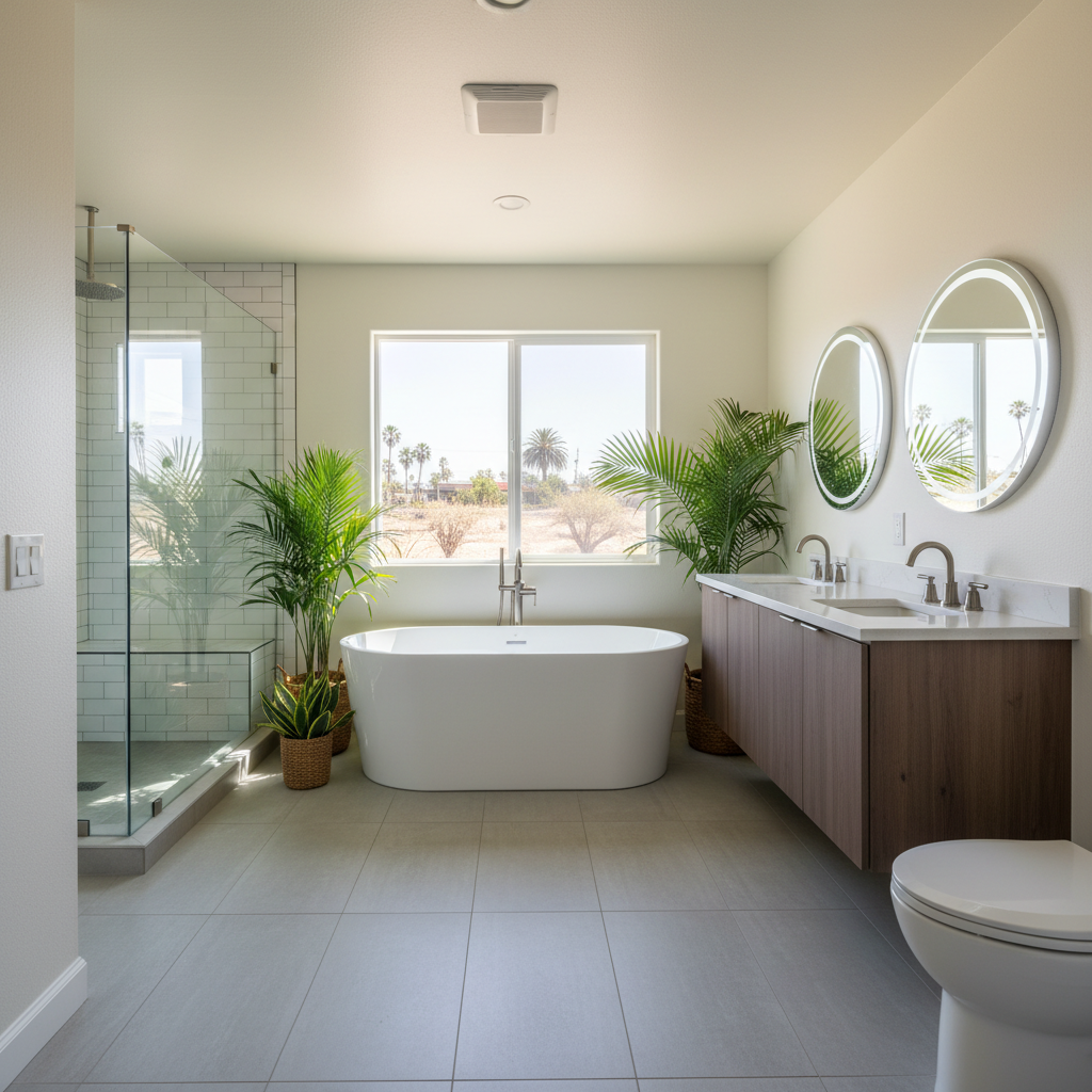 Completed bathroom expansion work at a residential property in Gardena, CA