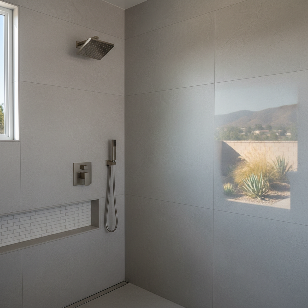 Completed shower replacement work at a residential property in La puente, CA