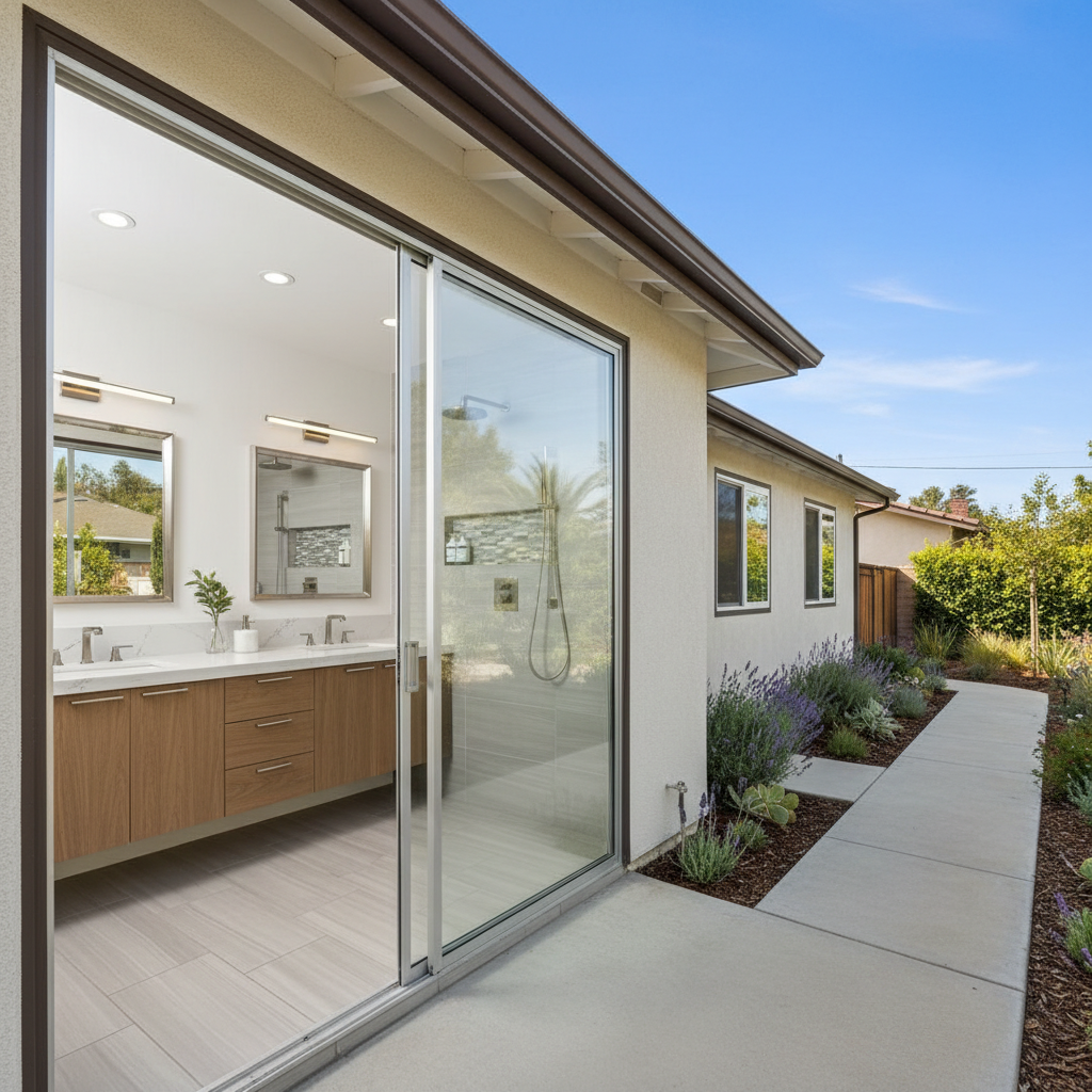 Completed bathroom modernization work at a residential property in Irvine, CA