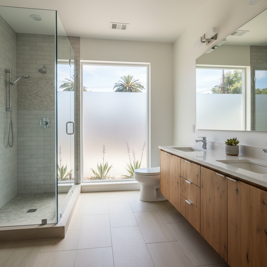 Completed bathroom remodel work at a residential property in Lakewood, CA