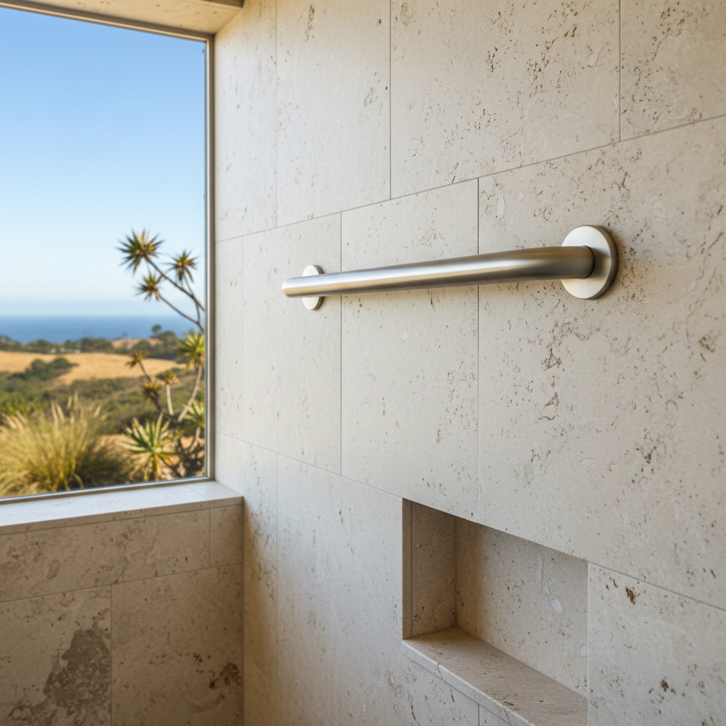 Completed handicap accessible bathrooms work at a residential property in Malibu, CA