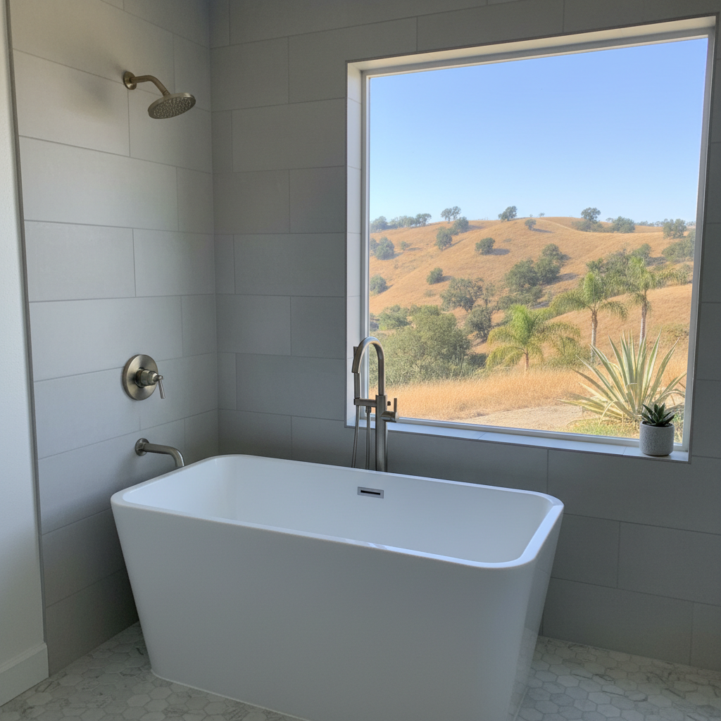 Completed bathtub replacement work at a residential property in Montebello, CA
