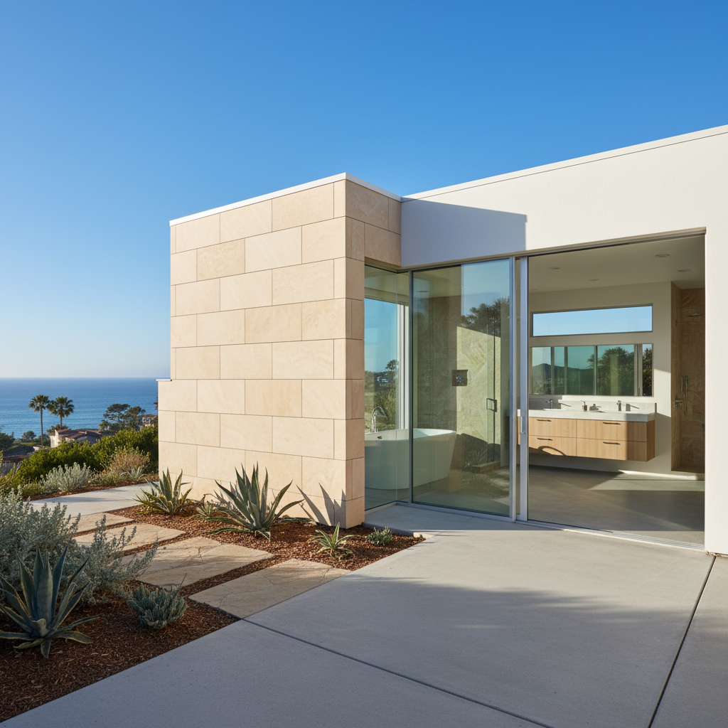 Completed bathroom expansion work at a residential property in Malibu, CA