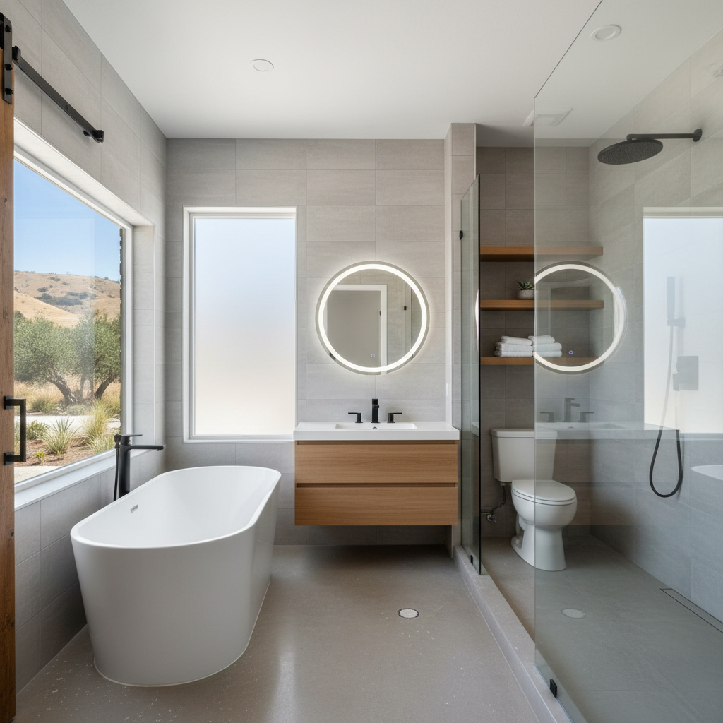 Completed bathroom modernization work at a residential property in Thousand Oaks, CA