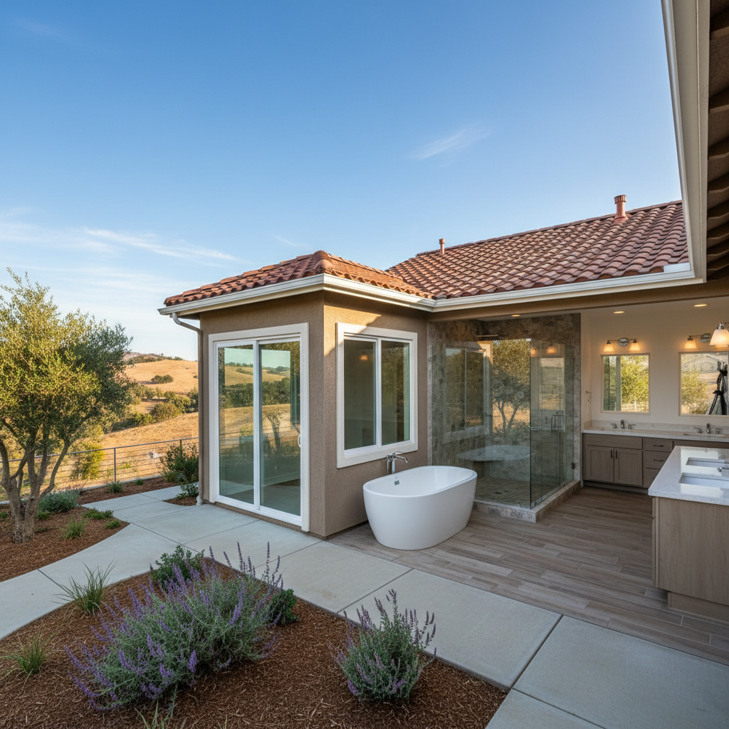 Completed bathroom expansion work at a residential property in Simi Valley, CA