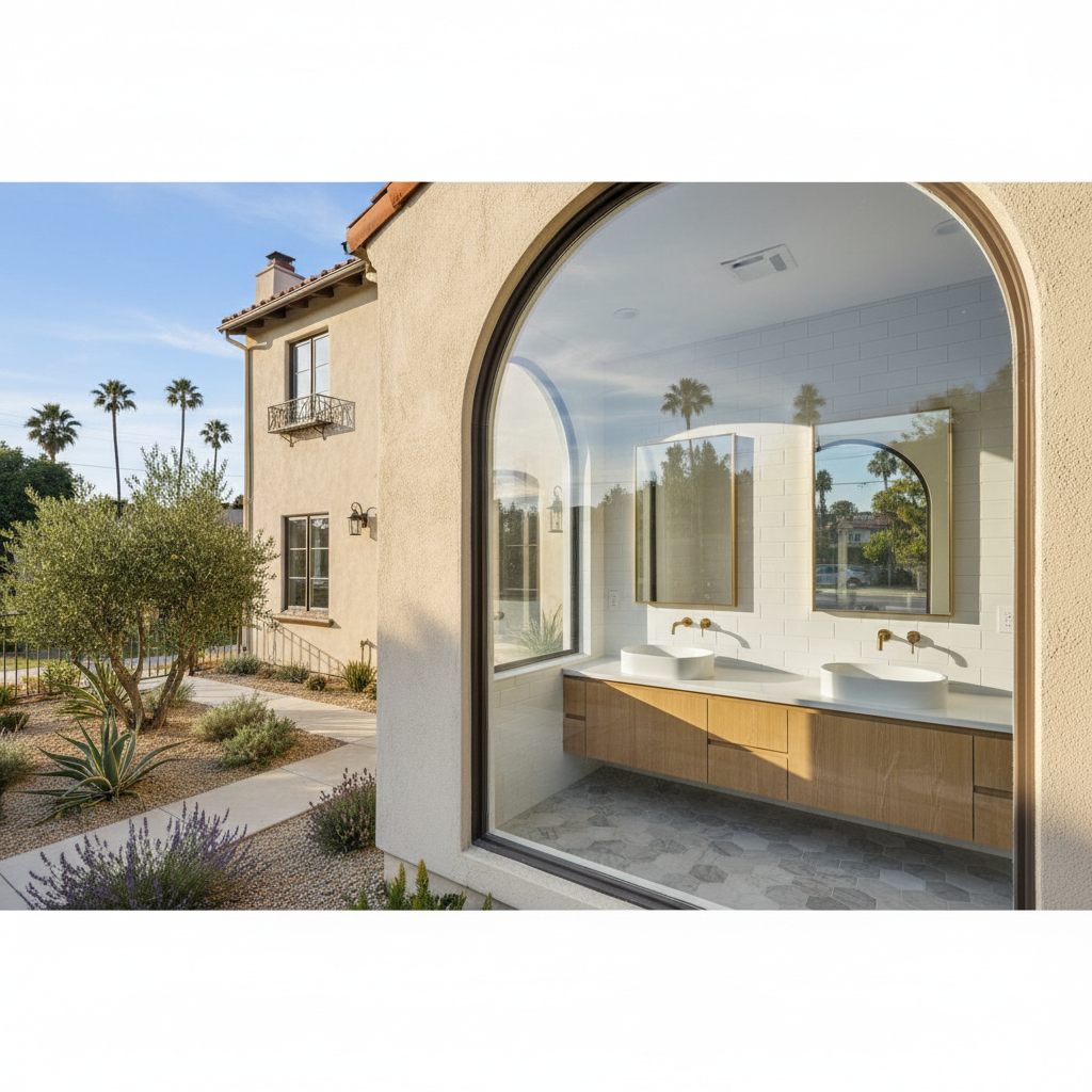 Completed vanity and sink installation work at a residential property in West Hollywood, CA