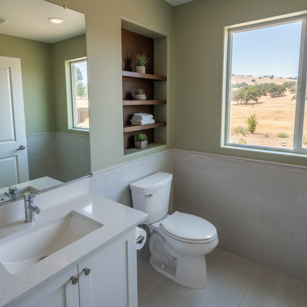 Completed toilet installation work at a residential property in Folsom, CA