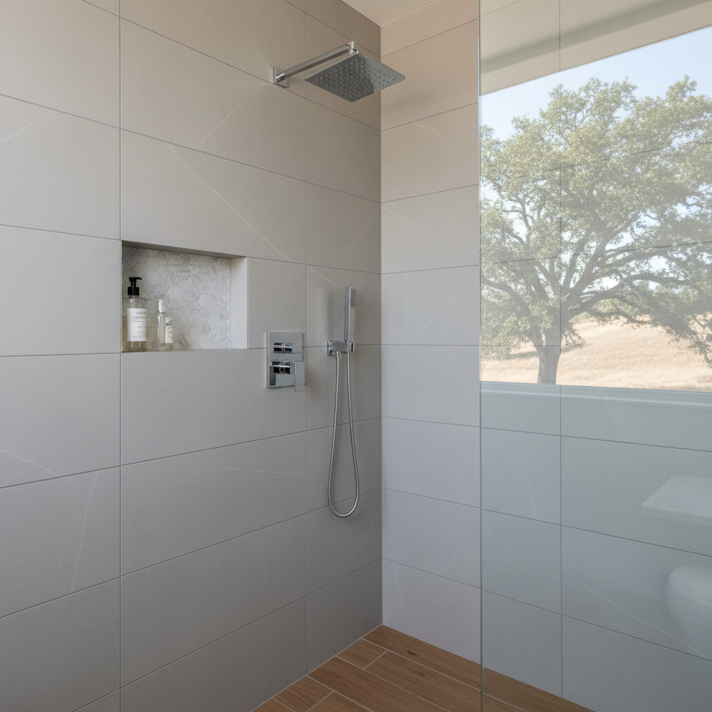 Completed bathroom modernization work at a residential property in Fair Oaks, CA