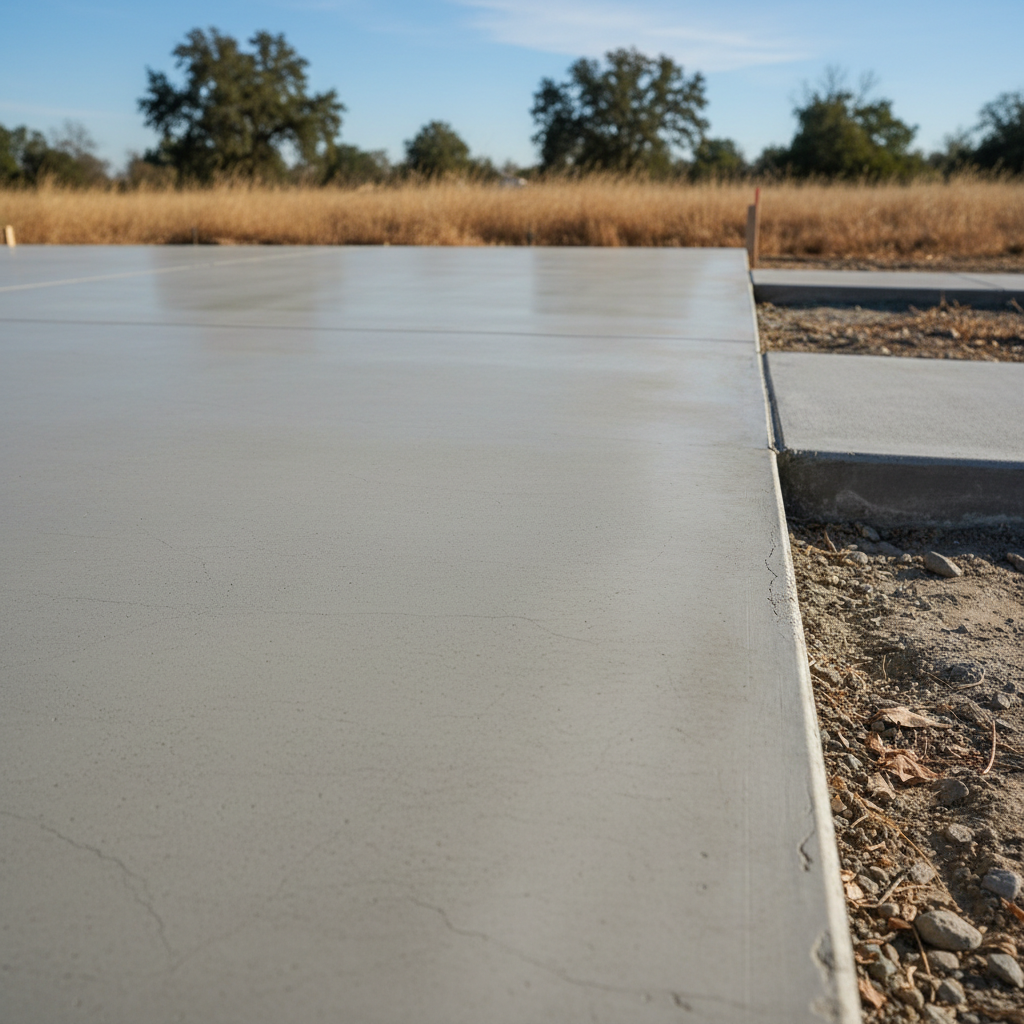 Completed concrete foundations work at a residential property in Stockton, CA