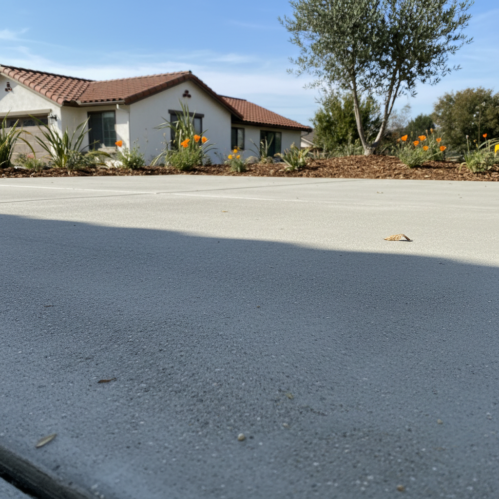 Completed concrete flatwork work at a residential property in Ventura, CA