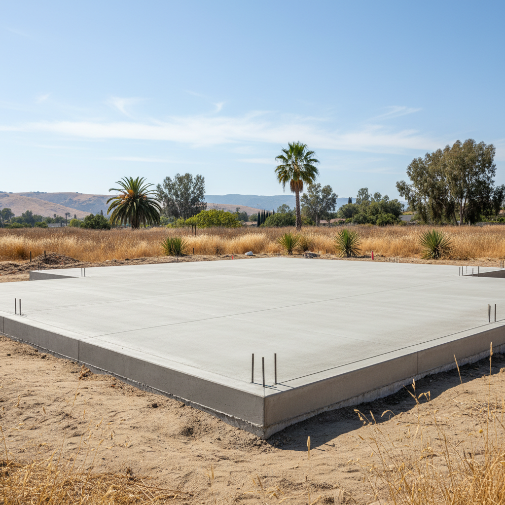 Completed concrete foundations work at a residential property in Ventura, CA