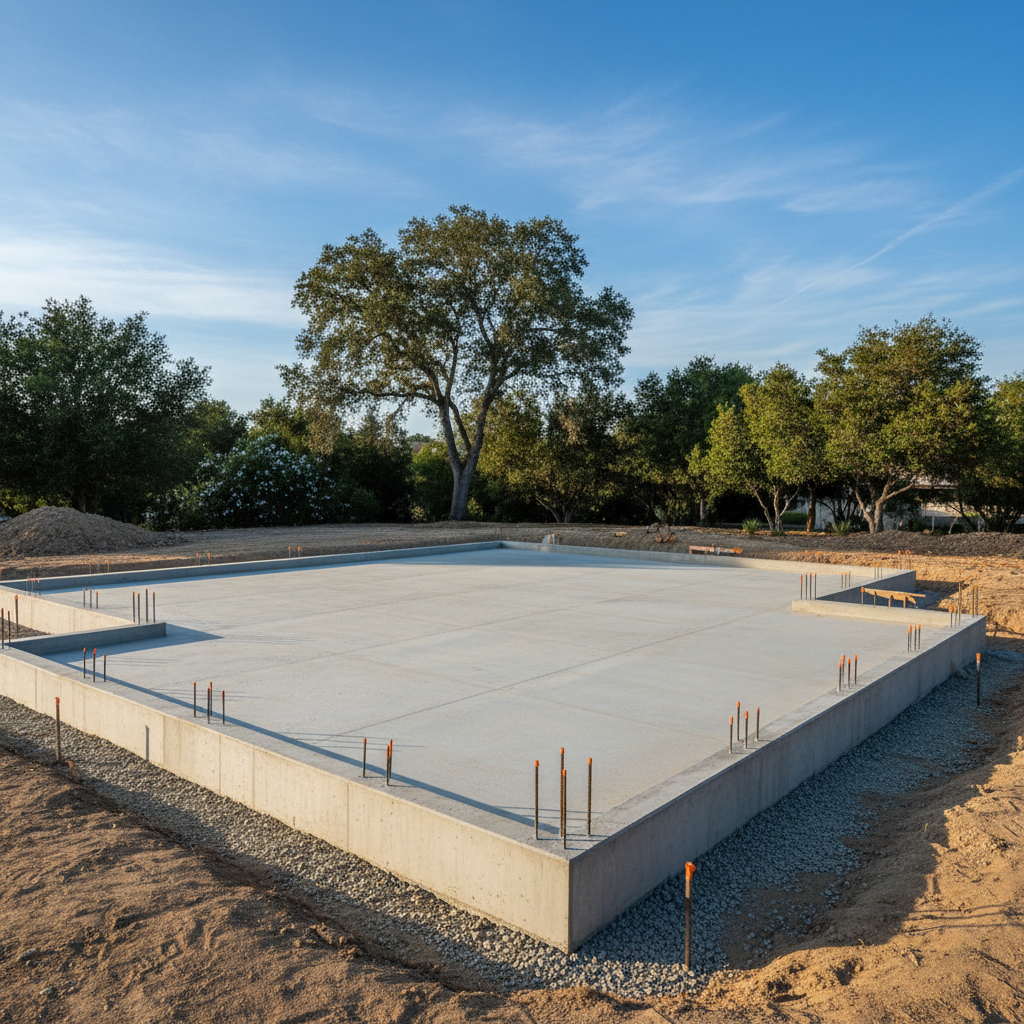 Completed foundation construction work at a residential property in Palo Alto, CA