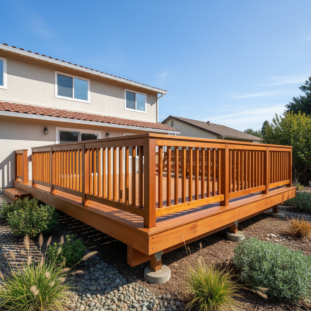 Completed deck painting & staining work at a residential property in Pittsburg, CA