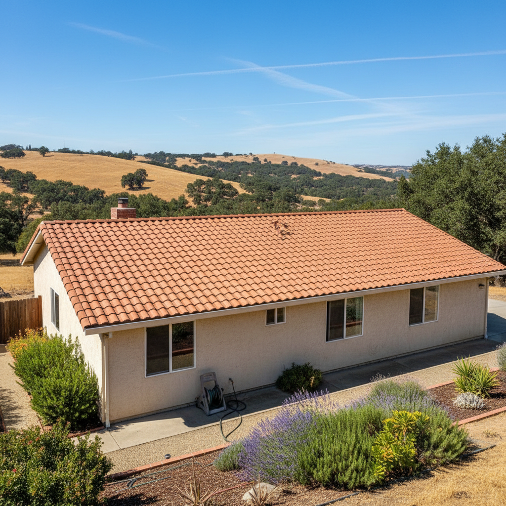 Completed roof inspection work at a residential property in Folsom, CA